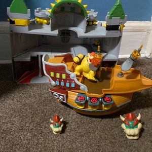 Mario bowser ship and castle